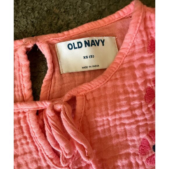 Long-Sleeve Double-Weave Embroidered Swing Dress for Girls XS - Picture 3 of 4